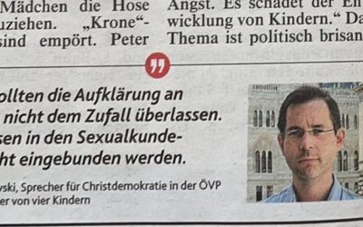 Affaire um Sexualunterricht – Krone zitiert ehemaligen Präsidenten der Plattform Christdemokratie