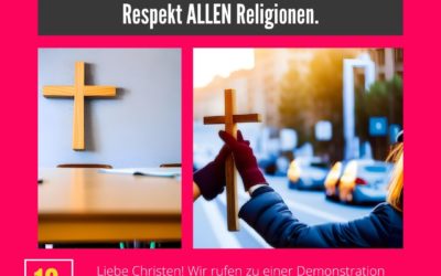 Nein zu Kreuzverbrennungen. Respekt ALLEN Religionen.