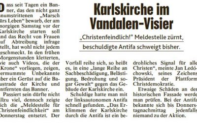 Kronenzeitung: Karlskirche im Vandalen-Visier